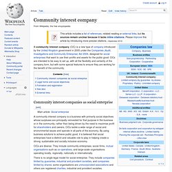 Community interest company