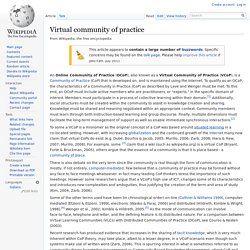 Online community of practice