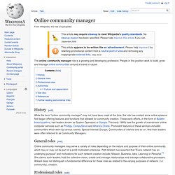 Online community manager