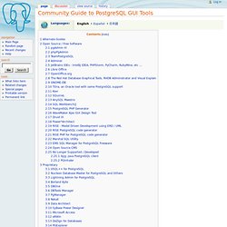 Community Guide to PostgreSQL GUI Tools