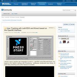 User Tracking with LabVIEW and Kinect based on the OpenNI Interface
