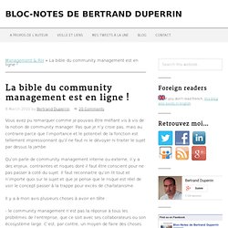 La bible du community management est en ligne