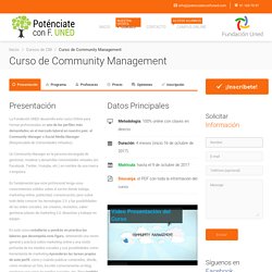 Curso de Community Management - CURSOS DE COMMUNITY MANAGEMENT F. UNED