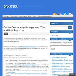 Online Community Management Tips and Best Practices