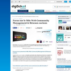 MSc Web Community Management & Réseaux sociaux