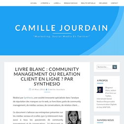 Livre blanc : Community Management ou relation client en ligne ? Par Synthesio