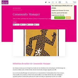 Community Manager : fiche métier Elaee, salaire, formation