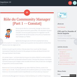 Rôle du Community Manager [Part 1