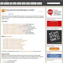 Community Managers Suisse romande » Suivez des Community Managers via Twitter