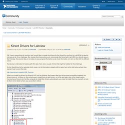 Kinect Drivers for Labview