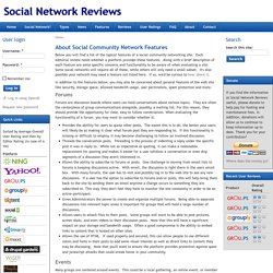About Social Community Network Features