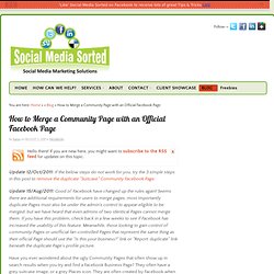 How to Merge a Community Page with an Official Facebook Page