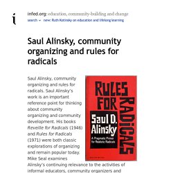 saul alinsky, community organizing and rules for radicals
