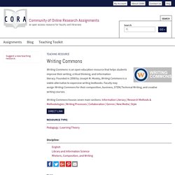 Writing Commons CORA (Nikita)