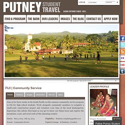 Putney Student Travel │ Community Service Fiji
