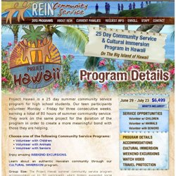 Rein Community Service: Hawaii