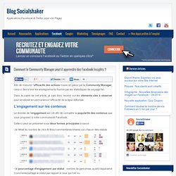 Comment le Community Manager peut-il apprendre des Facebook Insights