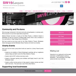 Community and Pro-Bono Programme - SW19lawyers