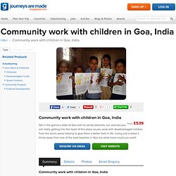 Community work with children in Goa, India