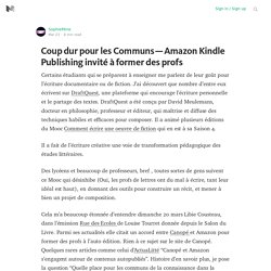 Coup dur pour les Communs — Amazon Kindle Publishing invité à former des profs