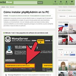 Cómo instalar phpMyAdmin en tu PC