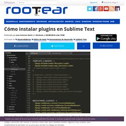 Cómo instalar plugins en Sublime Text