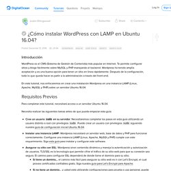¿Cómo instalar WordPress con LAMP en Ubuntu 16.04?