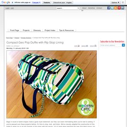 Compact Geo Pop Duffle with Rip Stop Lining