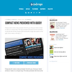 Compact News Previewer with jQuery