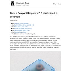 Build a Compact Raspberry Pi 3 cluster (part 1): assemble – Huidong Tian – IT advisor, R and RPi fan.