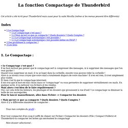 La fonction Compactage de Thunderbird