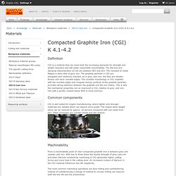 Compacted Graphite Iron (CGI) K 4.1-4.2