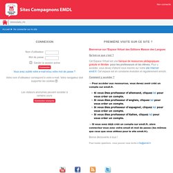Sites compagnons : ressources pédagogiques gratuites - Editions Maison des Langues: Se connecter sur le site