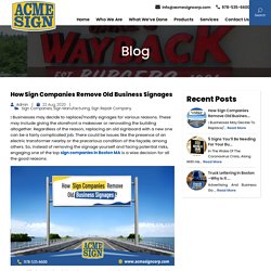 How Sign Companies Remove Old Business Signages