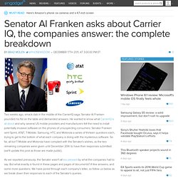 Senator Al Franken asks about Carrier IQ, the companies answer: the complete breakdown