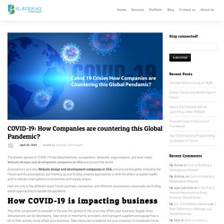 COVID-19: How Companies are countering this Global Pandemic?