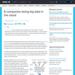 6 companies doing big data in the cloud
