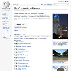 List of companies in Houston