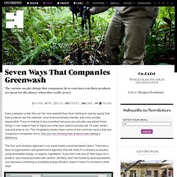 Seven Ways That Companies Greenwash