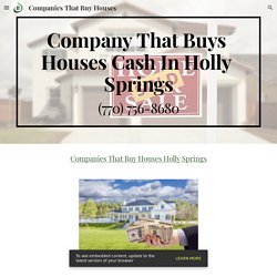 Companies That Buy Houses - Companies That Buy Houses Holly Springs