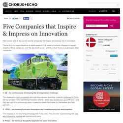 Five Companies that Inspire & Impress on Innovation