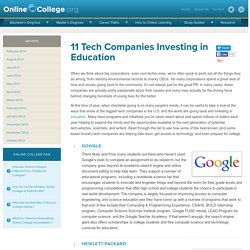 11 Tech Companies Investing in Education