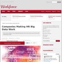 Companies Making HR Big Data Work