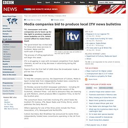 Media companies bid to produce local ITV news bulleti