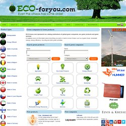 Green companies & Green products