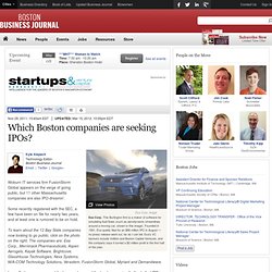 Slide show: Which Boston companies are seeking IPOs?