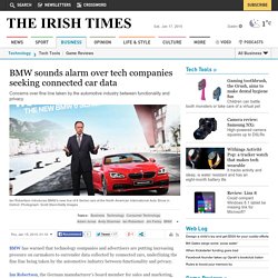 BMW sounds alarm over tech companies seeking connected car data