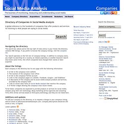 Companies in Social Media Analysis