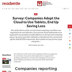Survey: Companies Adopt the Cloud to Use Tablets, End Up Saving Less - ReadWriteCloud