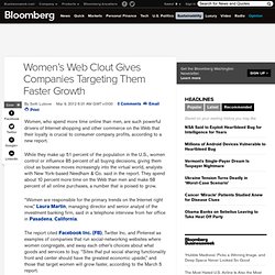 Women’s Web Clout Gives Companies Targeting Them Faster Growth